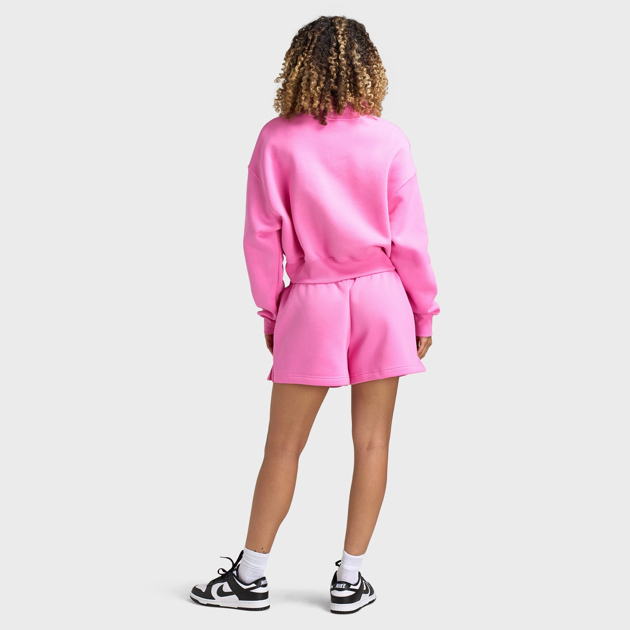 Fade Resistant Exterior Travel Light Fit Nike Sportswear Women's Phoenix Fleece Half Zip Cropped Swea