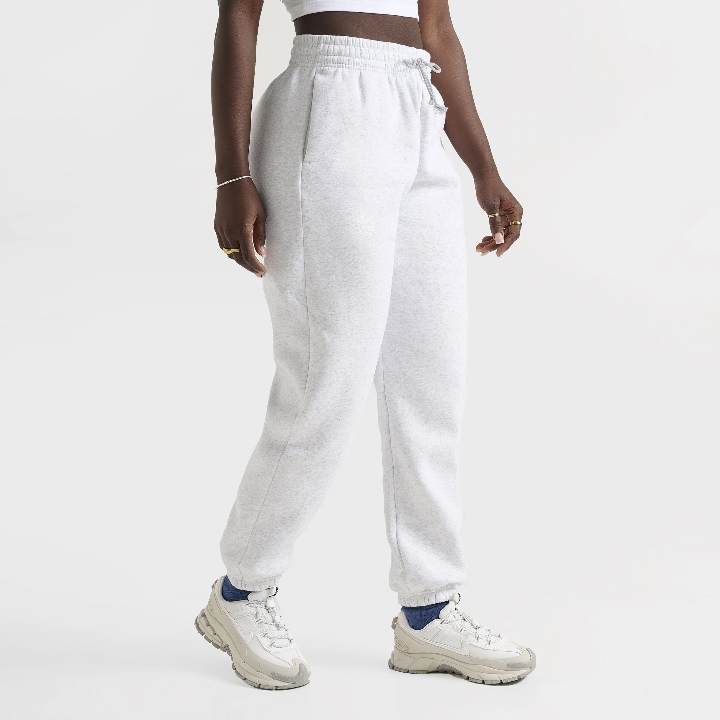 Nike Sportswear Women's Phoenix Fleece High-Rise Oversized Pants Birch Heather / Deep Royal Blue Ultraviolet Protection Carry Ease