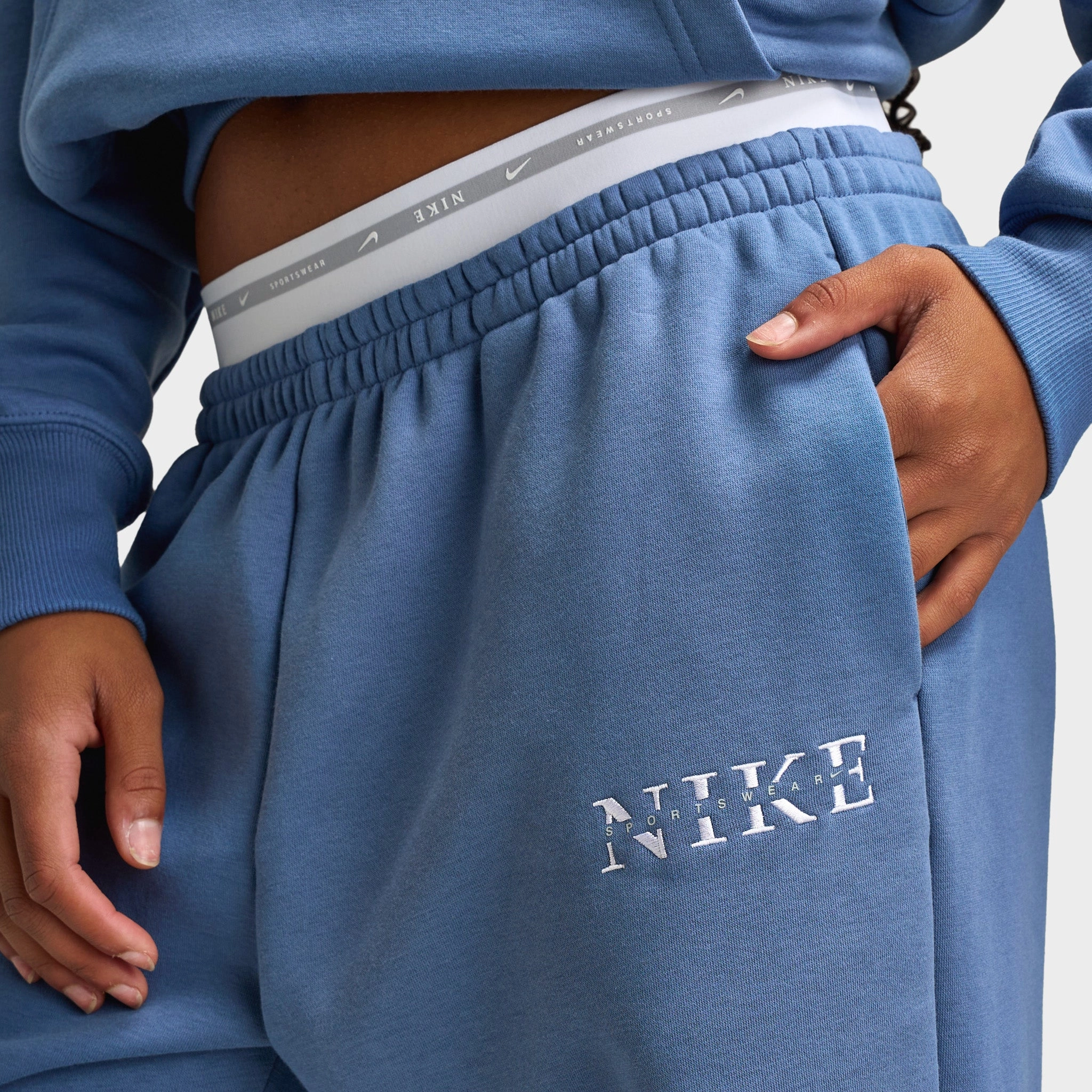 Nike Sportswear Women's Phoenix Fleece High-Waisted Pants Slate / White Stain-Resistant