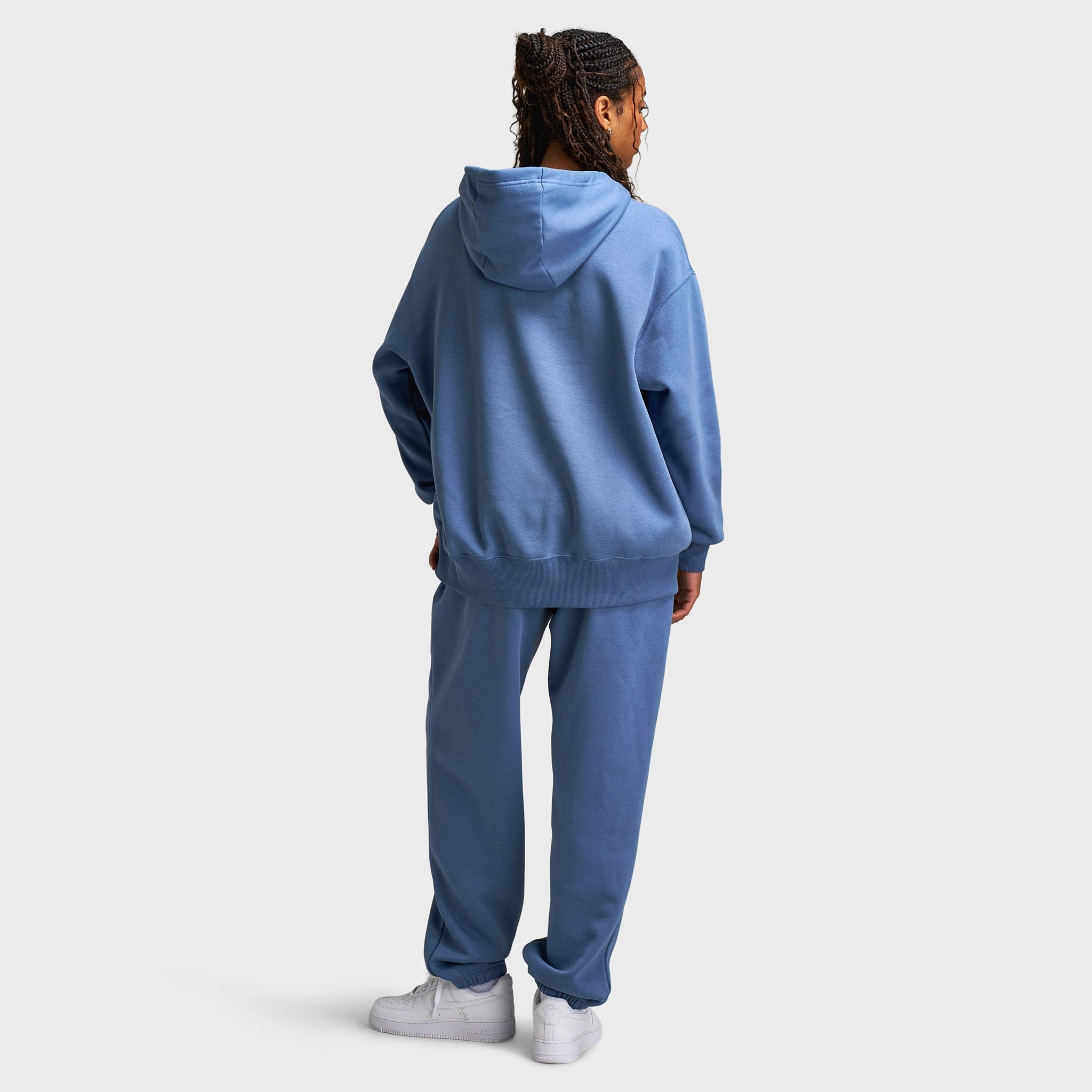 Nike Sportswear Women's Phoenix Fleece Pullover Hoodie Slate / White FlexFoldPackaging Comfort Fit Cut