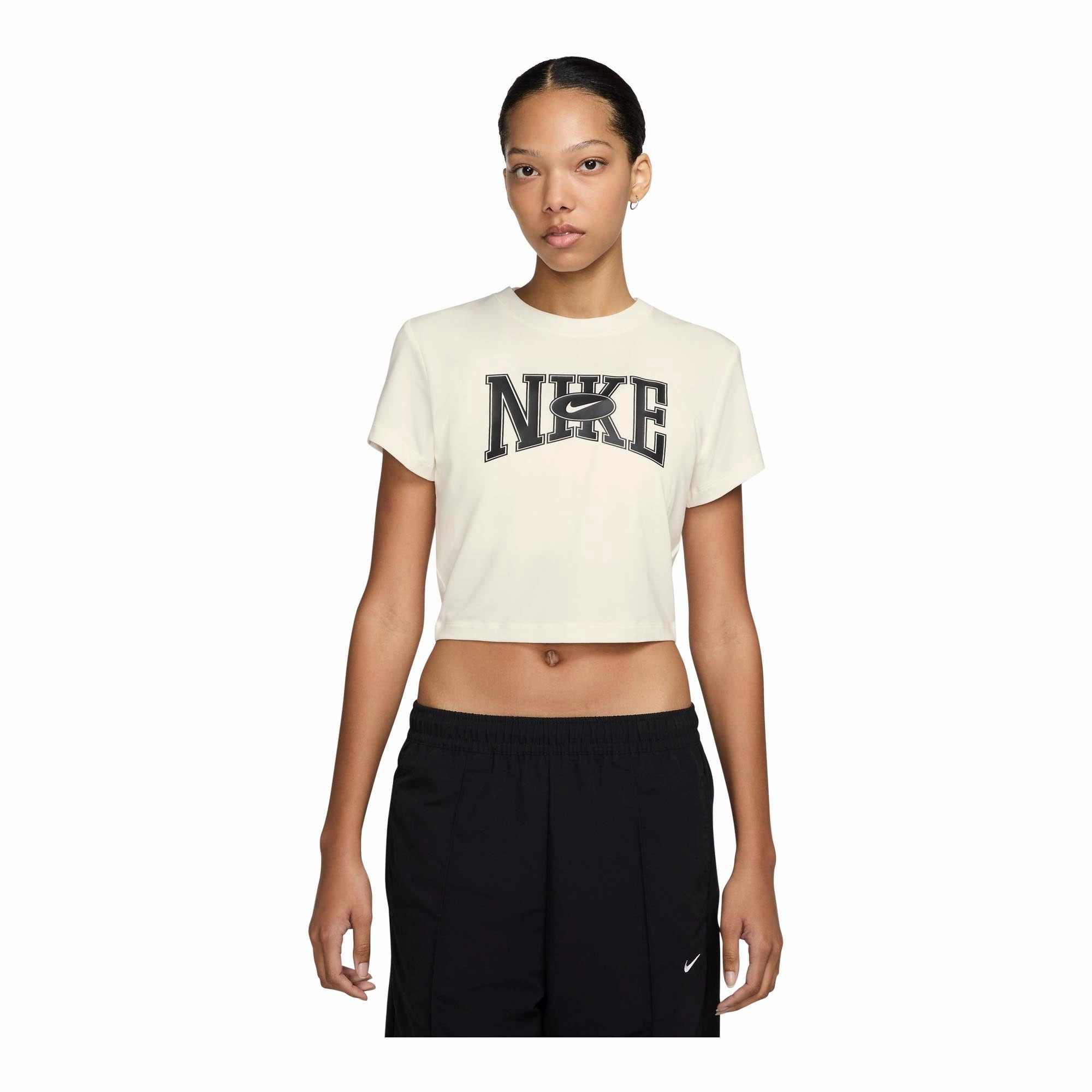 Nike Sportswear Women's Slim Cropped T-Shirt WrinkleResistant Fabric Youth Glow