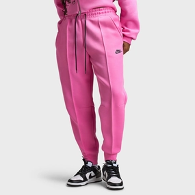 Nike Sportswear Women's Tech Fleece Mid Rise Joggers / Playful Pink Cool Edge CompactWeave