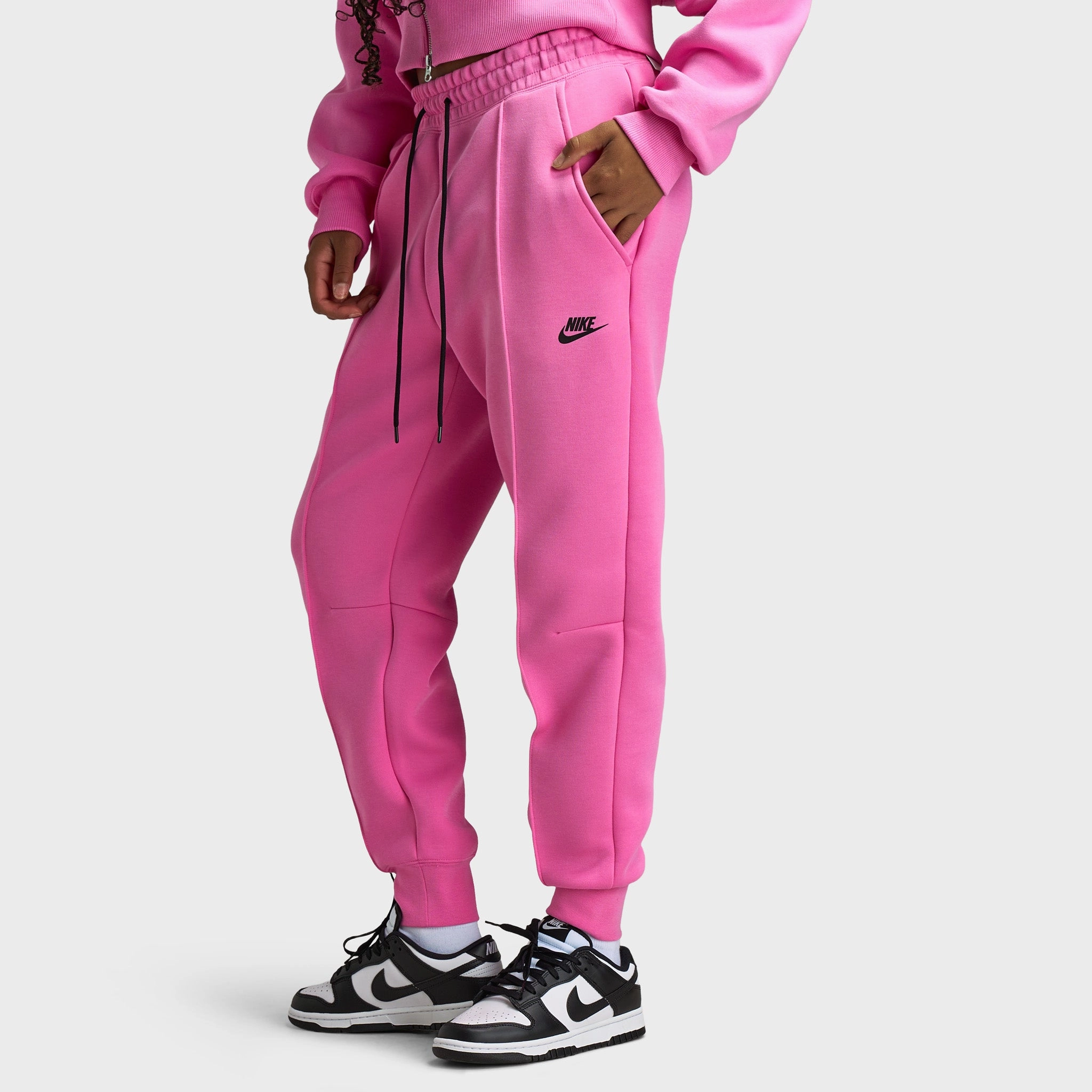 Nike Sportswear Women's Tech Fleece Mid Rise Joggers / Playful Pink Aerated Seam Placement