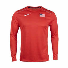 Nike Team USA Men's Long Sleeve Miler Top Musician
