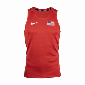Nike Team USA Men's Miler Tank off - road rapid deployment