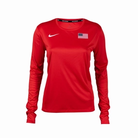 Adaptive Temperature Control Nike Team USA Women's Long Sleeve Miler Top