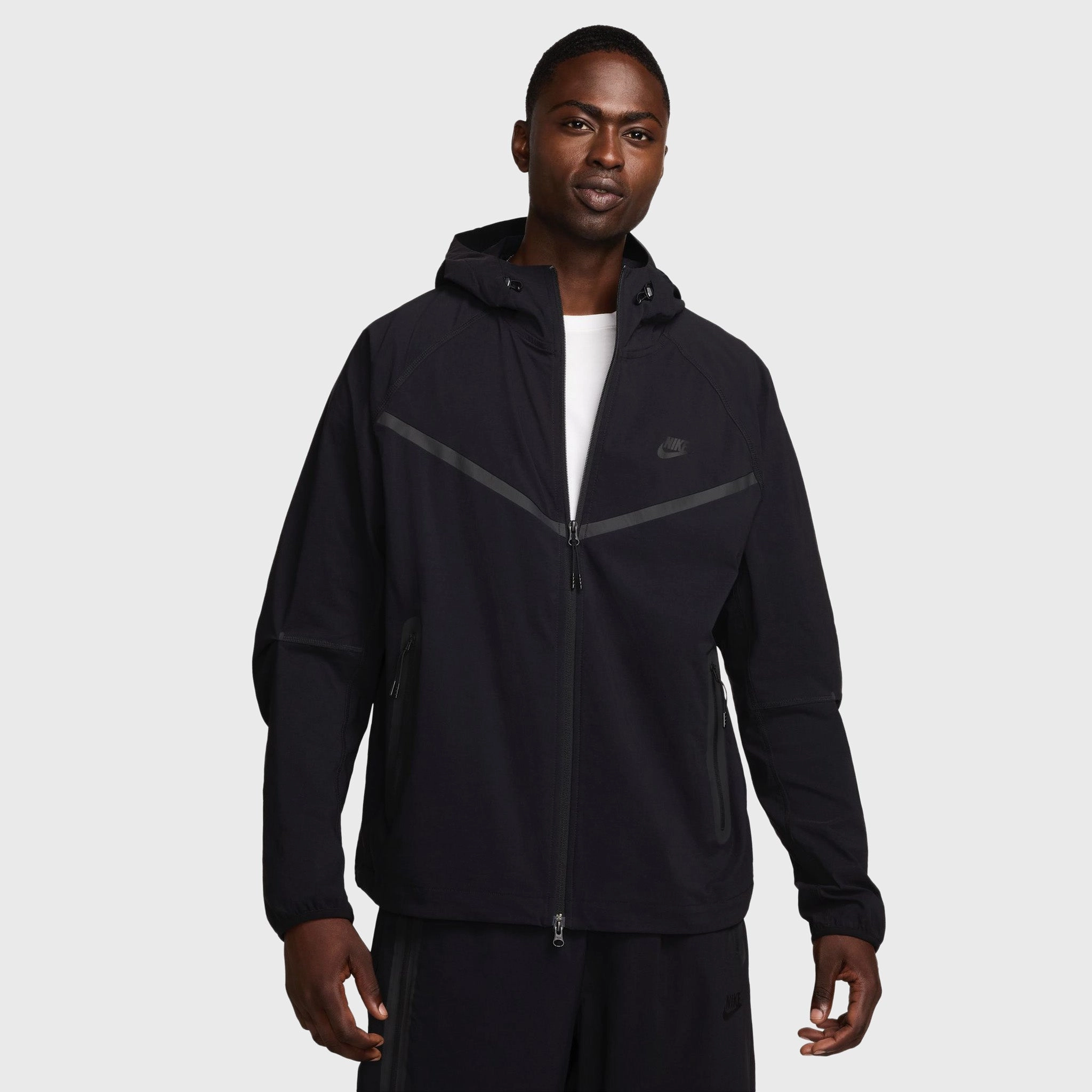 Nike Tech Woven Full Zip Windrunner Jacket Black / Black - Black Outdoor Performance Suede
