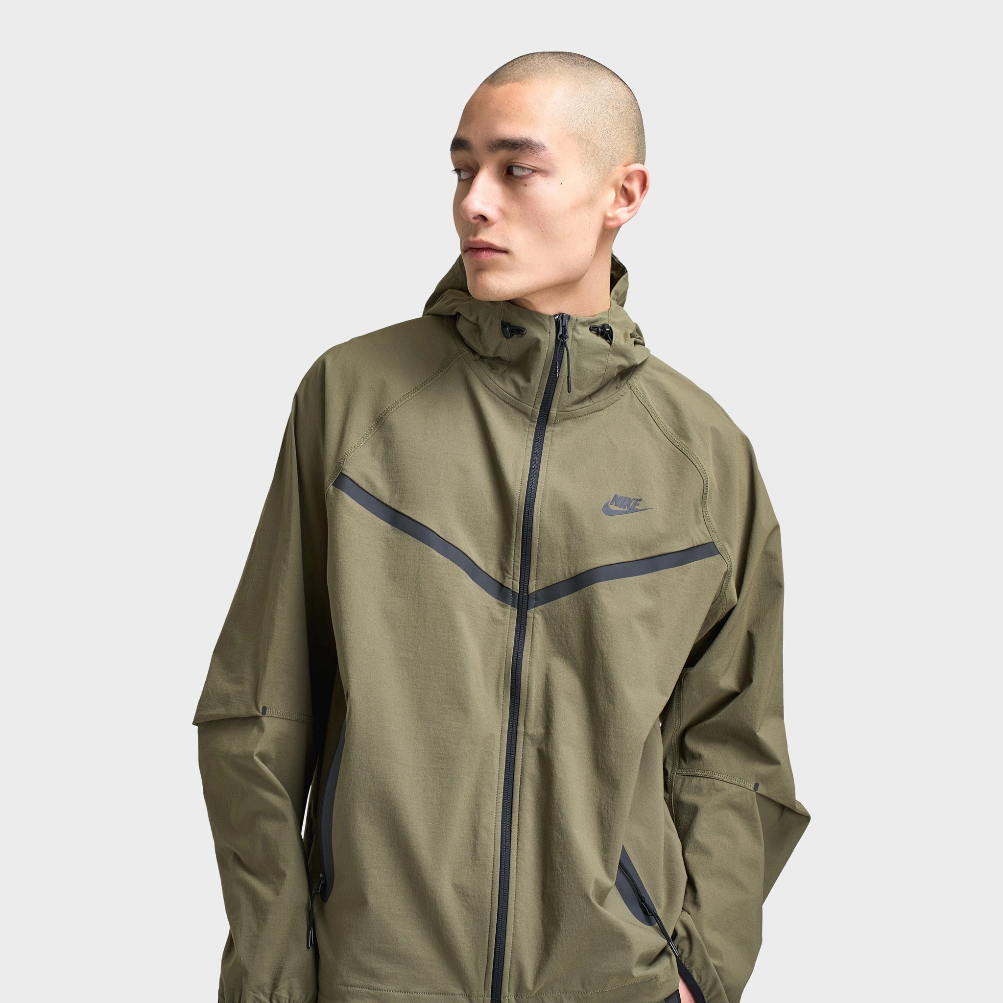 WeatherproofCoating Nike Tech Woven Full-Zip Windrunner Jacket Medium Olive / Medium Olive - Black
