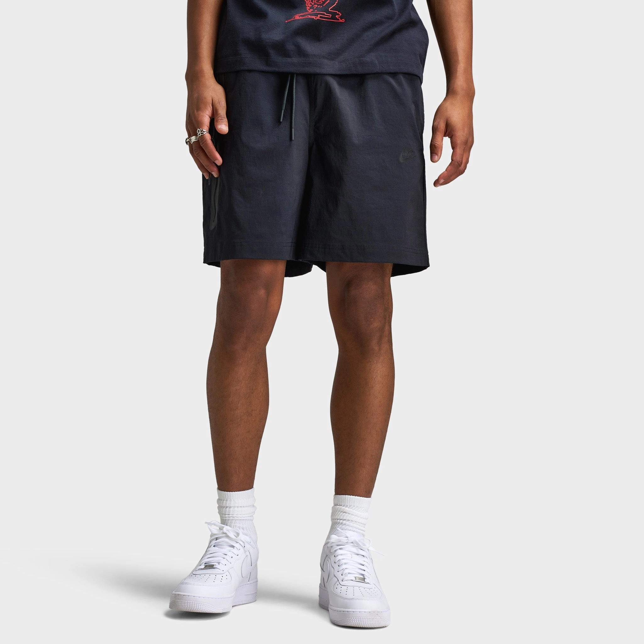 Tactical Attachment Loops Flexible Stretch Waist Nike Tech Woven Shorts Black / Black