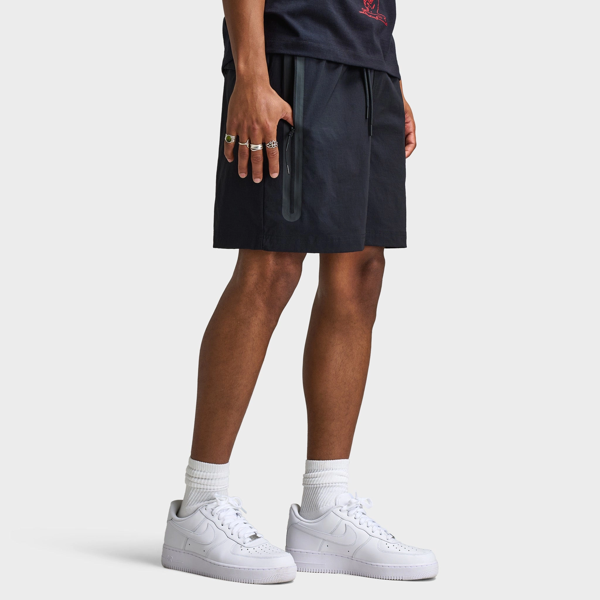 Quick Adjust Toggles stain resistant coating Nike Tech Woven Shorts Black / Black