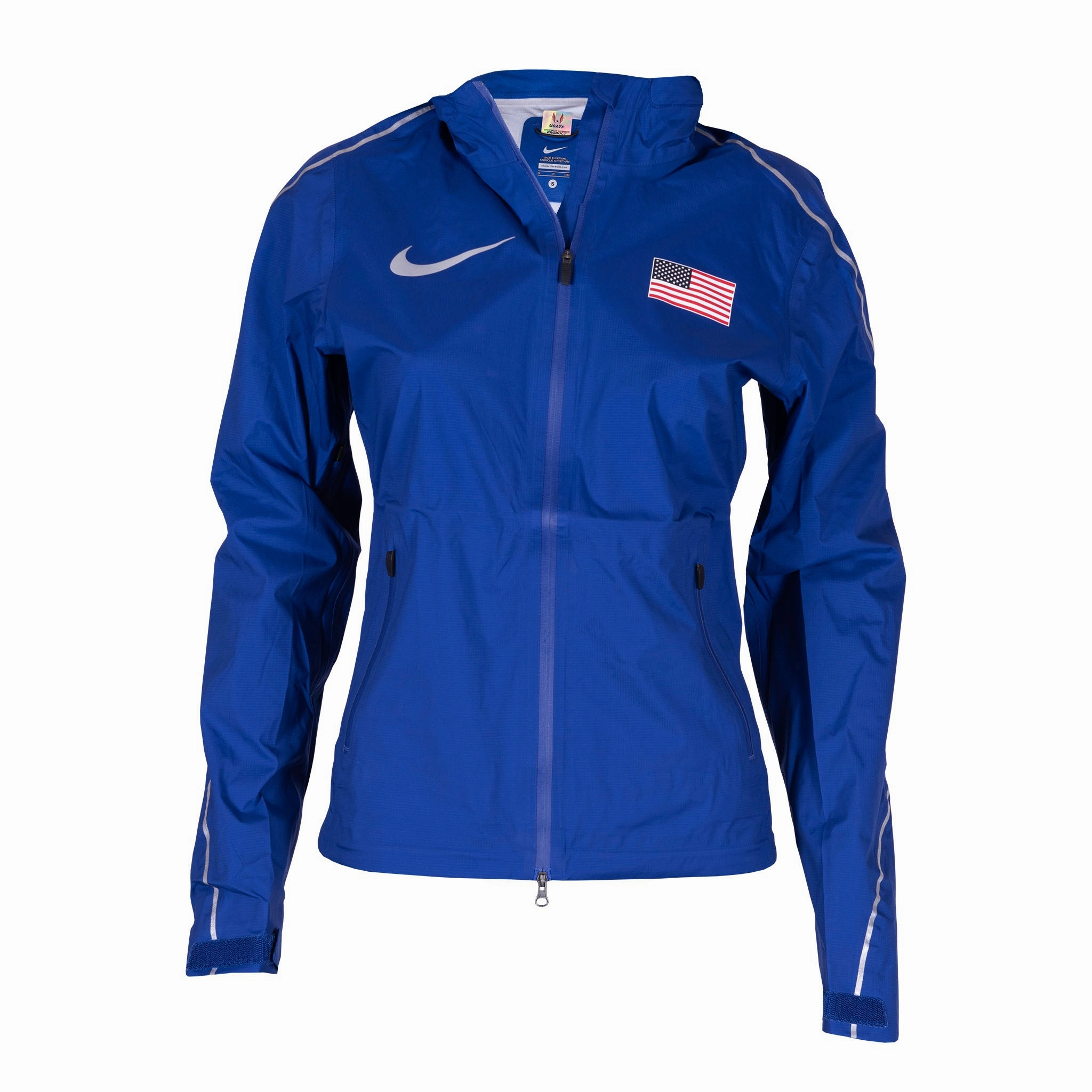 Double Breasted Houndstooth Print Nike USA Women's Official Rio Team Rain Jacket