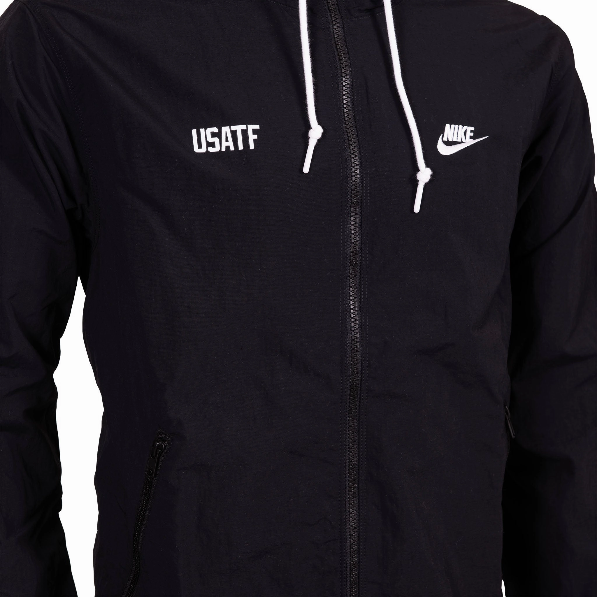 Low Profile Collar Nike USATF Men's Club Woven Full-Zip