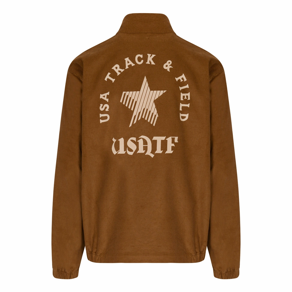 Nike USATF Men's Corduroy Harrington Jacket Ergonomic Sleeve Shaping Minimal Aesthetic