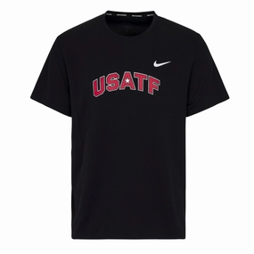 Perfect For Relaxing Eco Certified Textile Nike USATF Men's Dri-FIT Miler T-Shirt