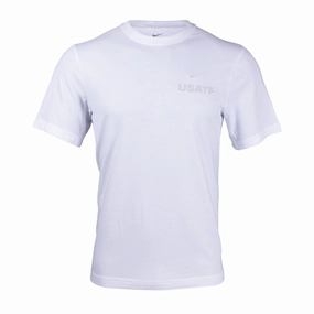 Solid color purity Durable Collar Construction Nike USATF Men's Dri-FIT Primary Versatile Short Sleeve T-Shirt