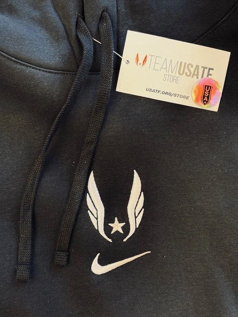 Plaid Print Nike USATF Sportswear Club Fleece Hoodie