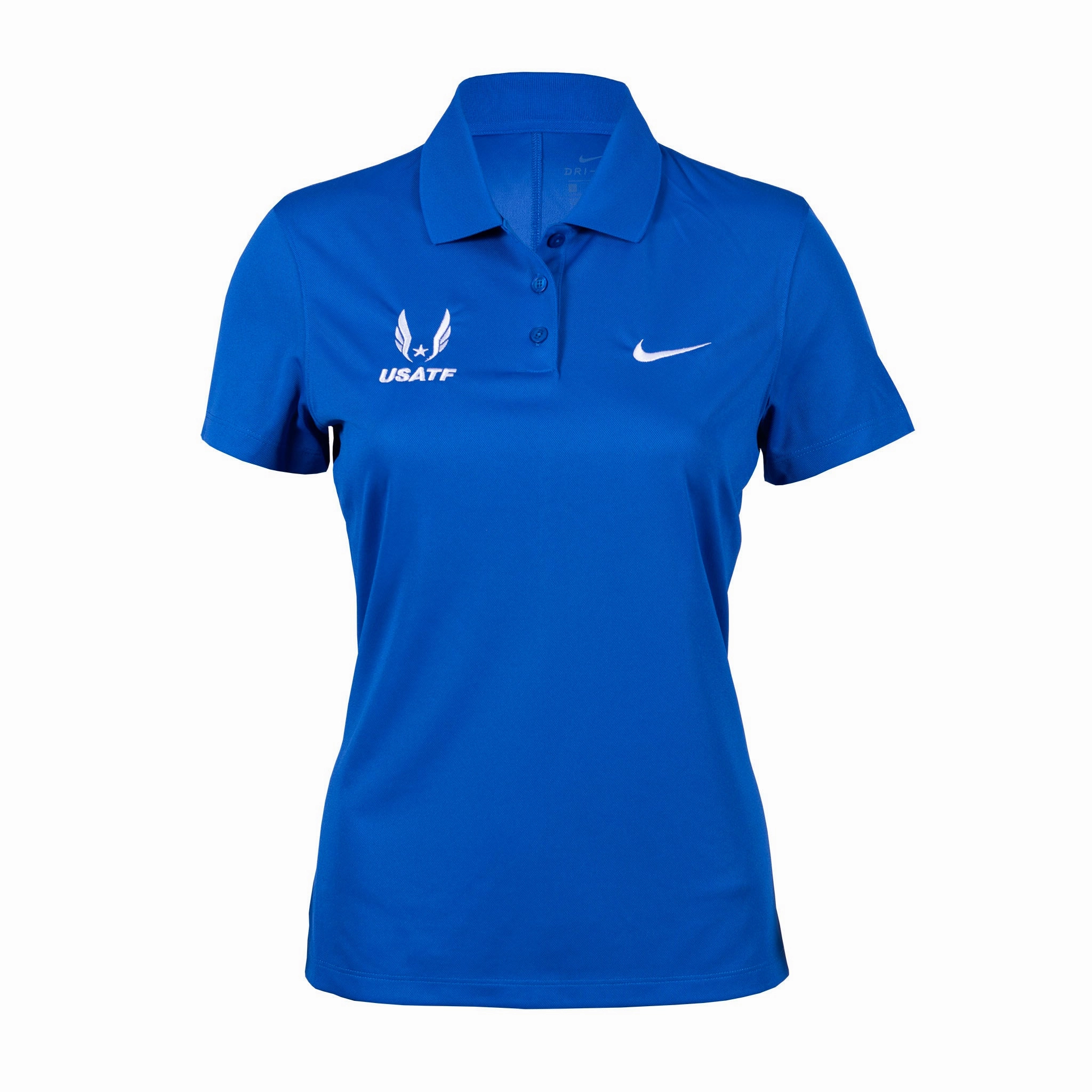 BoxyCrop Durable Chainstitch Nike USATF Women's Dri-FIT Polo