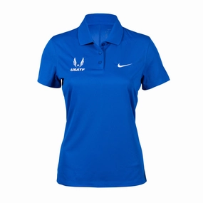BoxyCrop Durable Chainstitch Nike USATF Women's Dri-FIT Polo