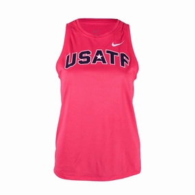 Nike USATF Women's Dri-FIT Training Tank Long Sleeve Tee Anti Pill Surface