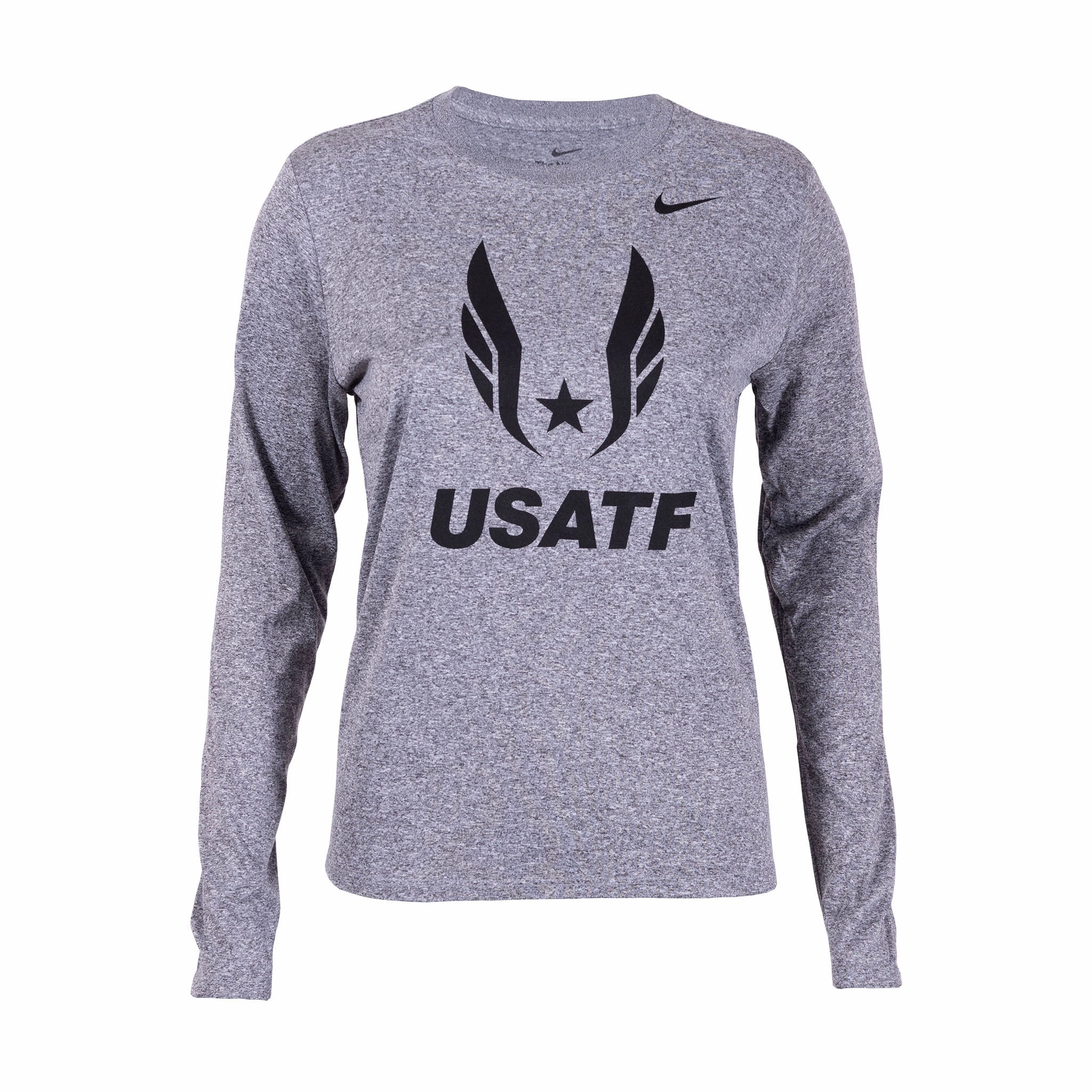 Nike USATF Women's Legend Long Sleeve Tee Durable Reinforced Hem