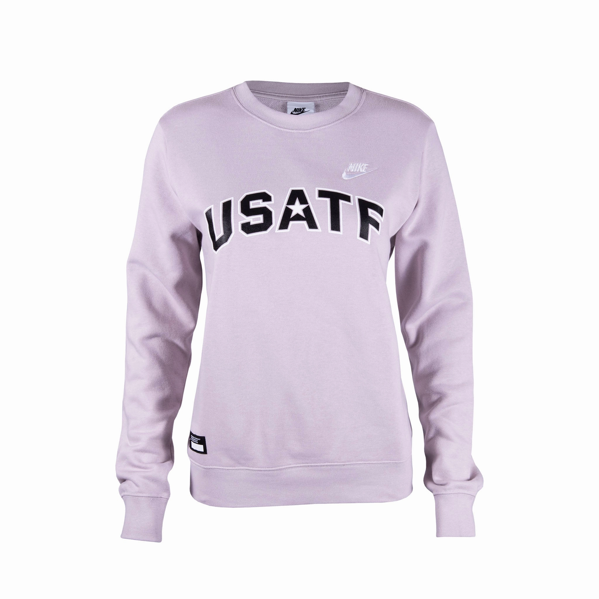 Nike USATF Women's Sportswear Club Fleece Crew Airflow Ventilation Adjustable Hem Toggles