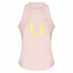 Nike USATF Women's Swift Running Tank Top AdjustableNeckline