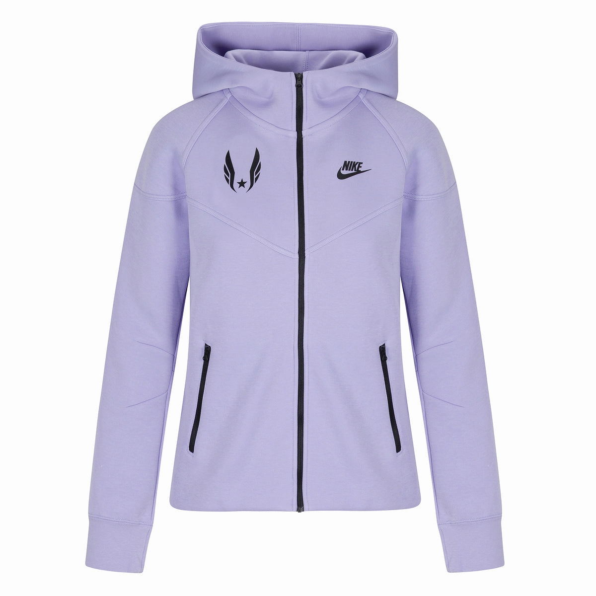 Nike USATF Women's Tech Fleece Windrunner FZ Hoodie DurableZipper NonSlip Grip Tape