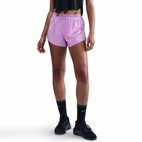 UV Protection Quick Dry Fabric Nike Women's AeroSwift Dri-FIT ADV Mid-Rise 3" Brief-Lined Running Shorts