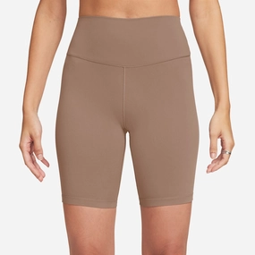 Tulle Soul Nike Women's High-Waisted 8 Inch Biker Shorts Desert Dust / Black