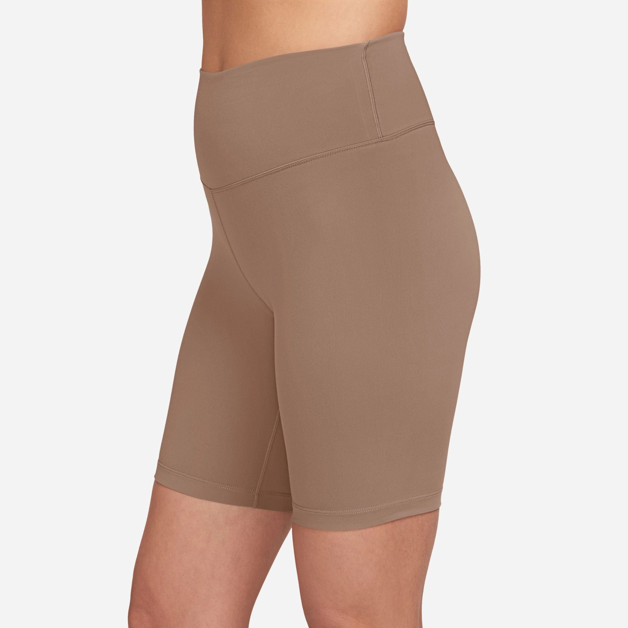 Quiet Core Conscious Core Nike Women's High-Waisted 8 Inch Biker Shorts Desert Dust / Black