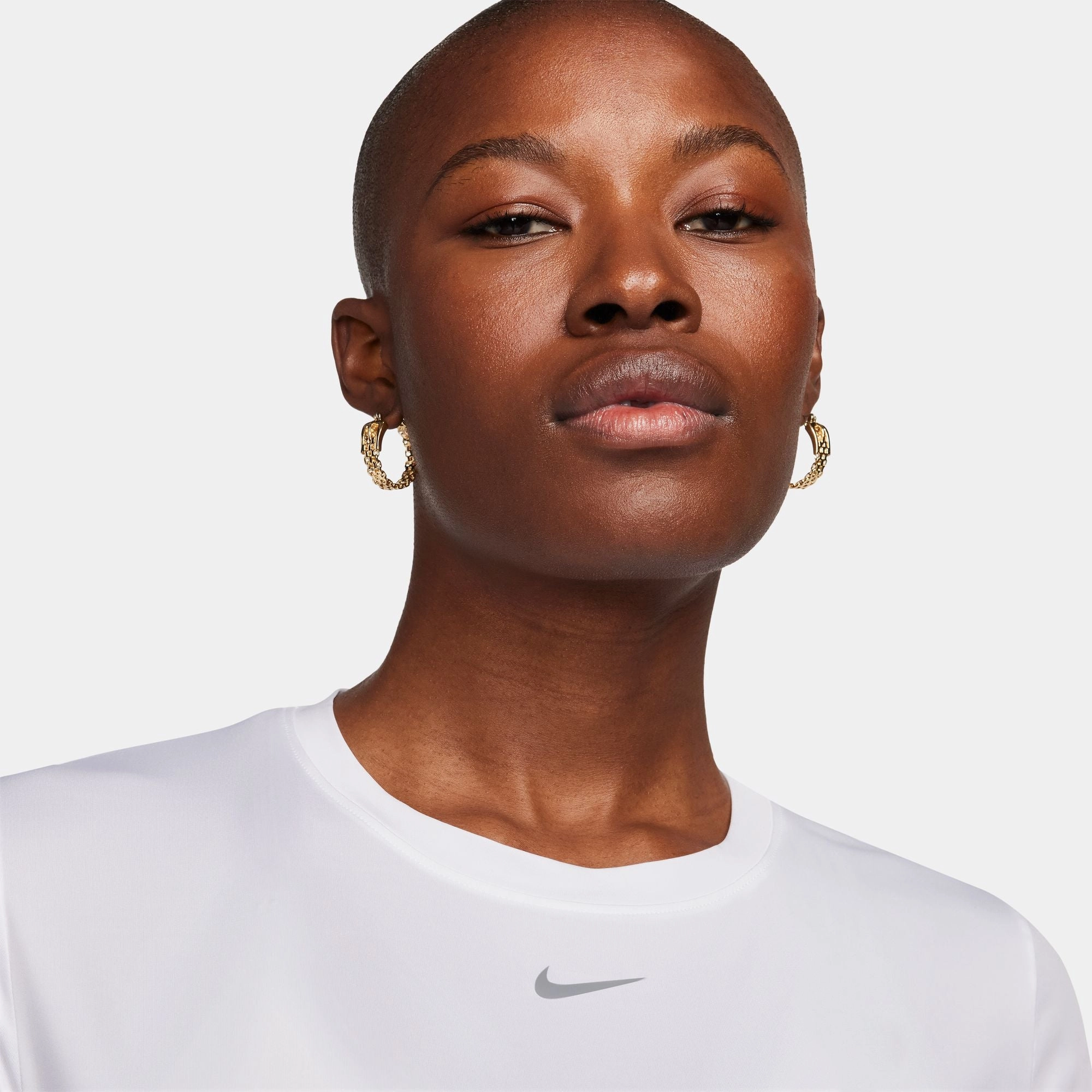 Nike Women's One Dri-FIT Classic Tee White / Black Smooth Edge Binding AbrasionResistant