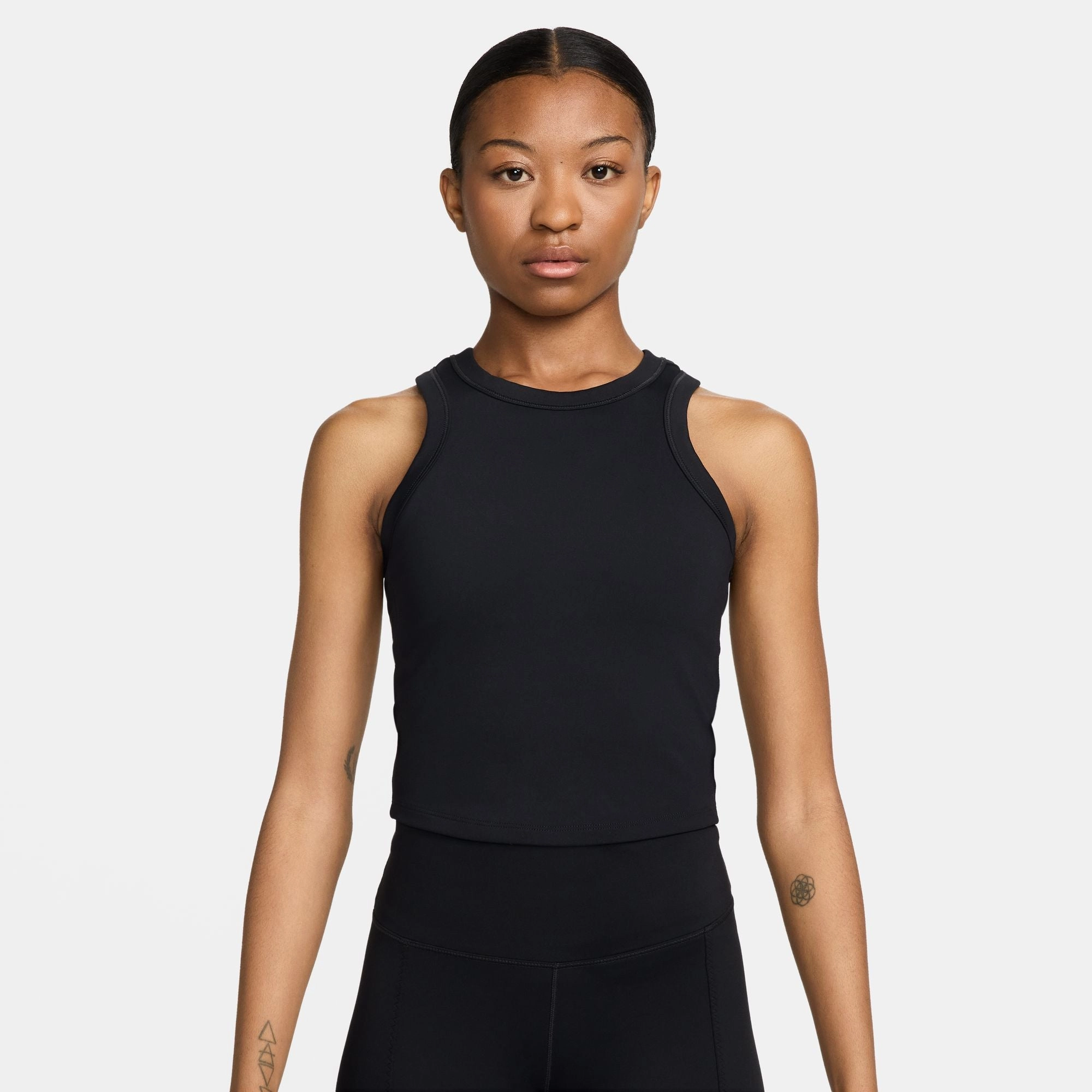 Nike Women's One Fitted Dri-FIT Cropped Tank Top Travel Light