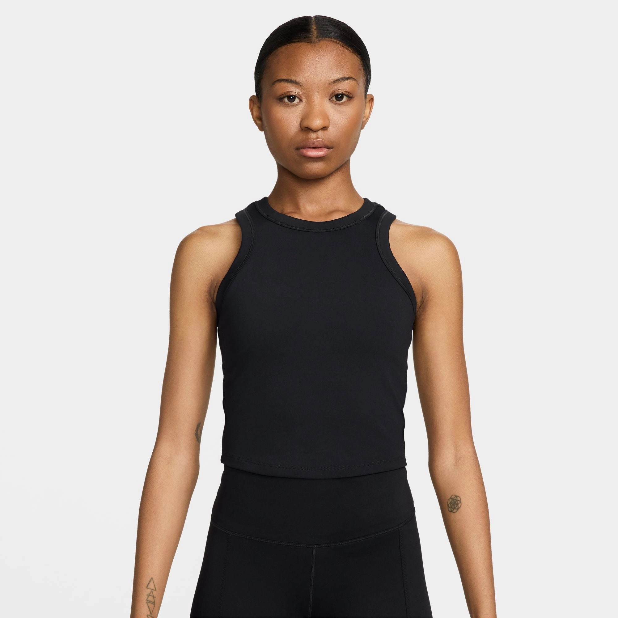 Nike Women's One Fitted Dri-FIT Cropped Tank Top Moisture Wicking Fabric gas storage