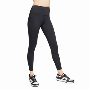Nike Women's One High-Waisted 7/8 Leggings Black SustainableYarnBlend AntiPilling Finish