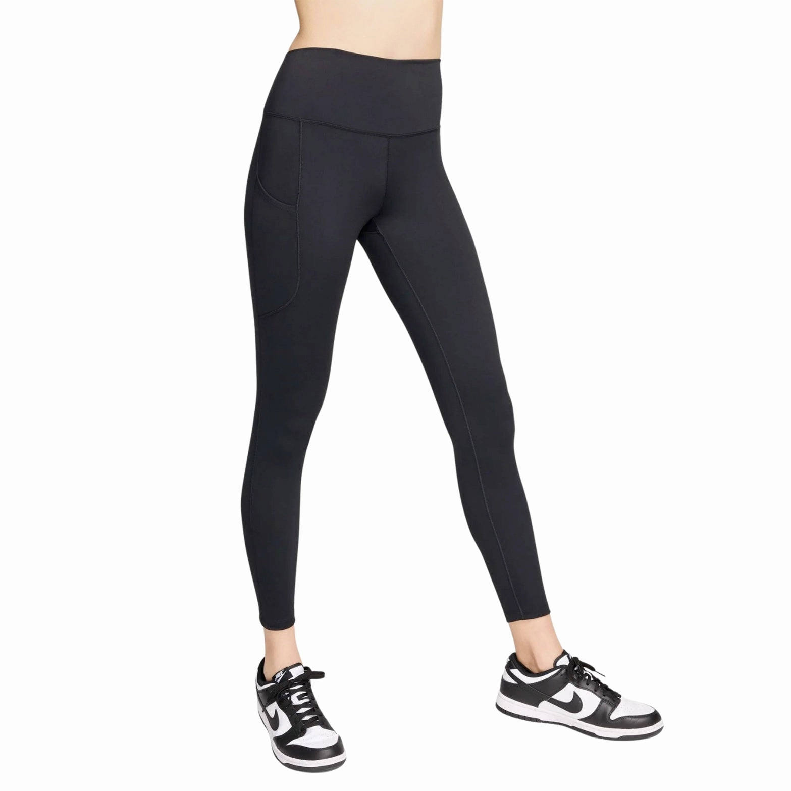 Nike Women's One High-Waisted 7/8 Leggings Black SustainableYarnBlend AntiPilling Finish