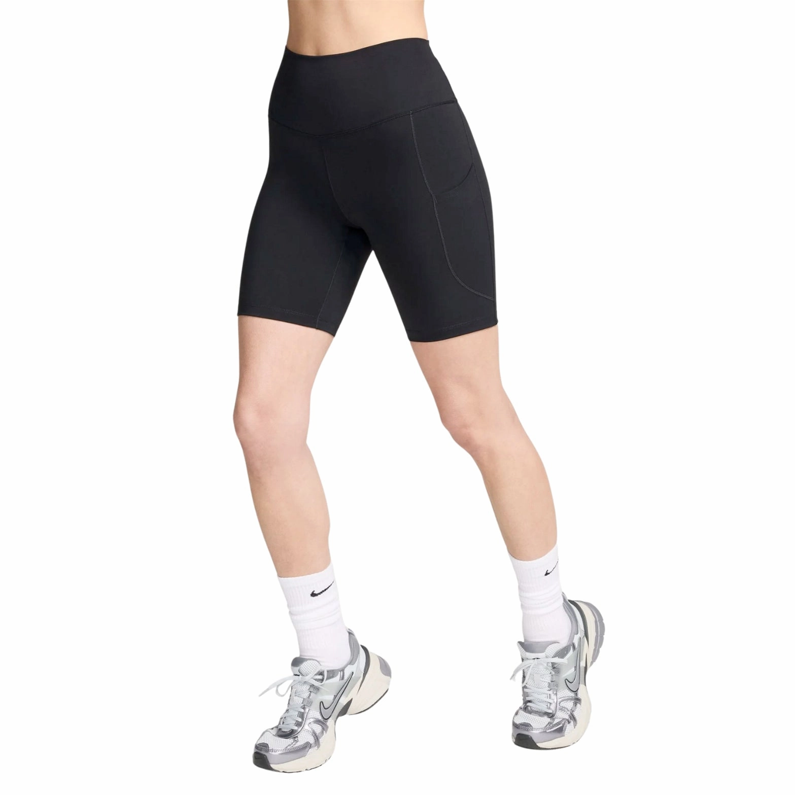 Zero Core Nike Women's One High-Waisted 8 Inch Biker Shorts Black / Black