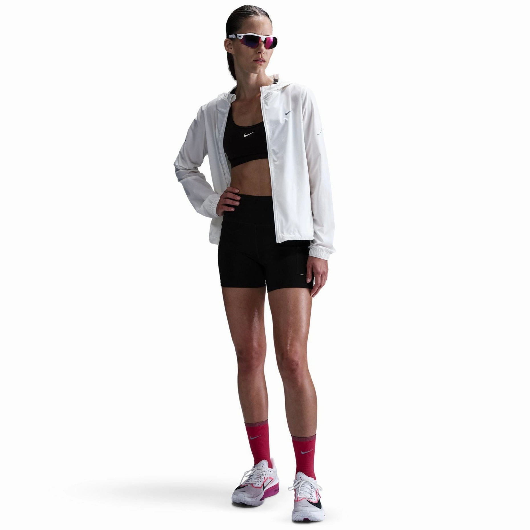 desert style UV resistant Nike Women's Swift High-Waisted 4" Tight Running Shorts with Pockets