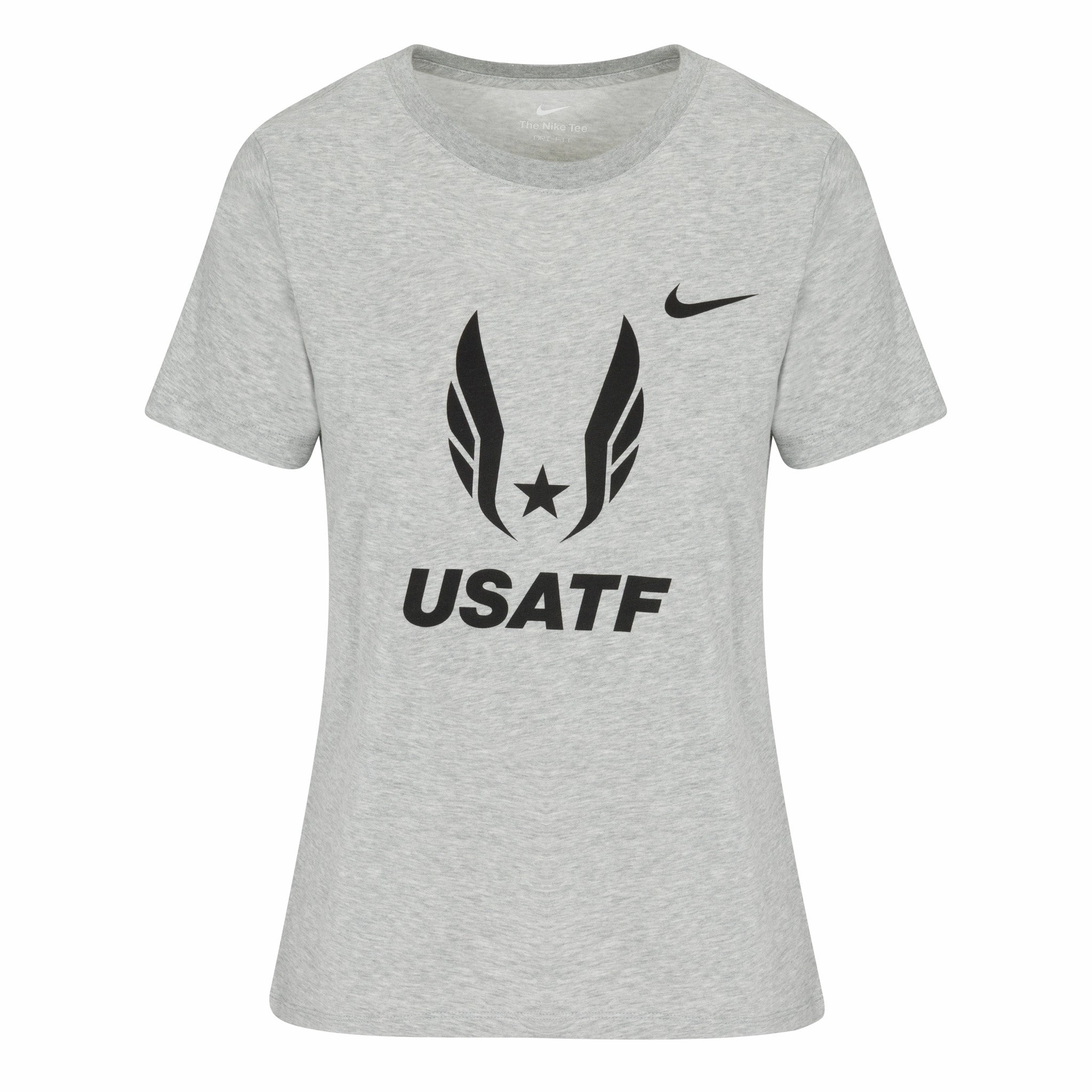 Nike Women's USATF Federation Logo Tee Microfiber Blended Fabric