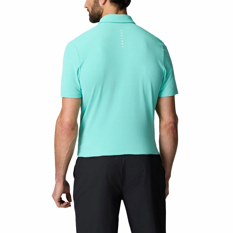 High-End Look EasyCare Textile Castore Club Classic Polo Golf Shirt - Light Aqua