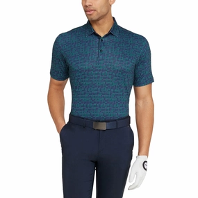 Galvin Green Marlo Breathable Golf Polo Shirt - Navy/Golf Green Summer Vacation Golf Apparel