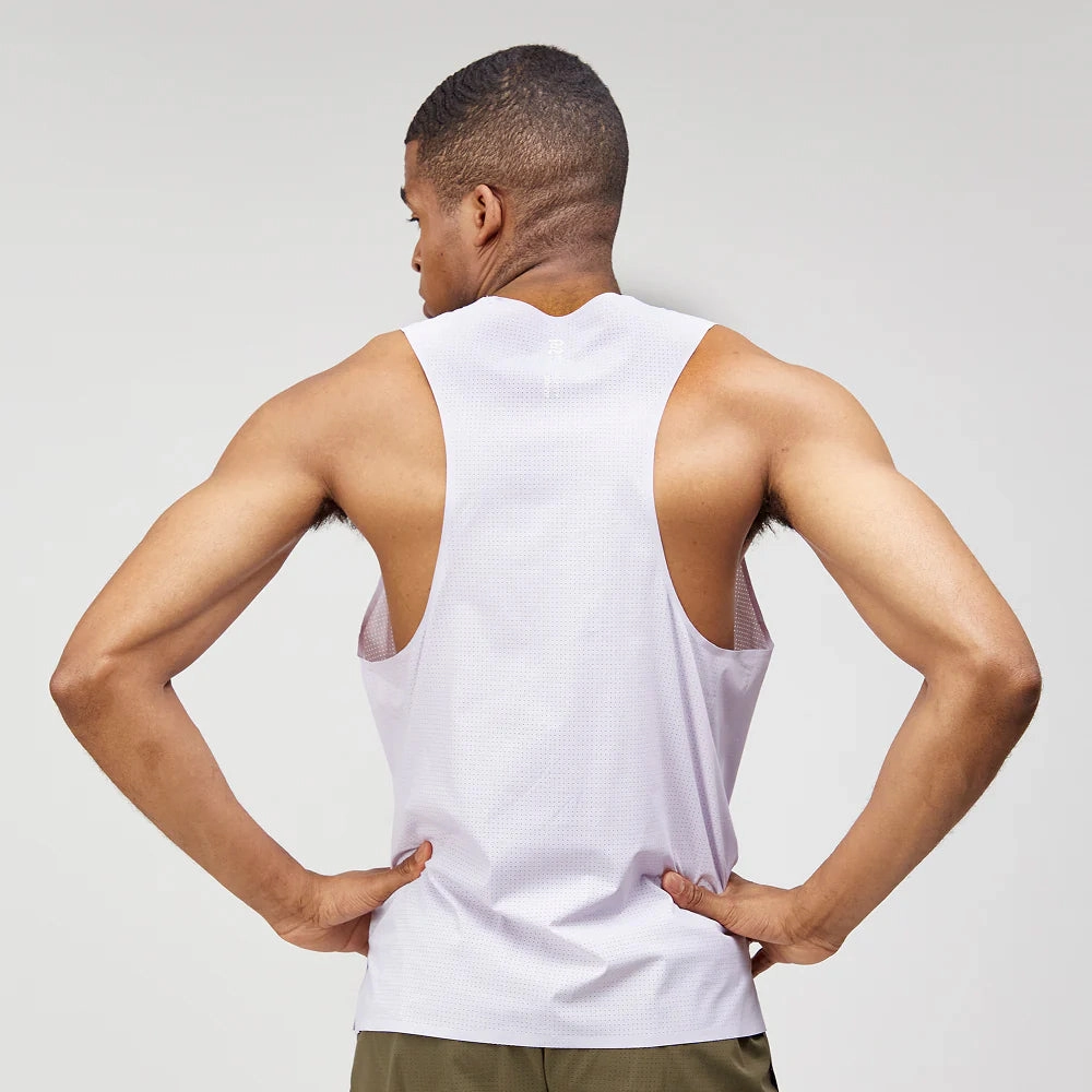 Men's Vento Performance Singlet Light Thistle Sustainable Base EasyCareMaterial