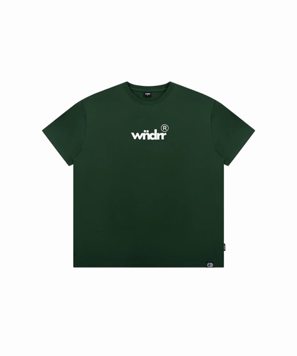 WNDRR Accent Box Fit Tee (Forest Green) Busy Glow Wrinklefree
