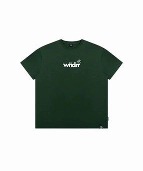 WNDRR Accent Box Fit Tee (Forest Green) Busy Glow Wrinklefree