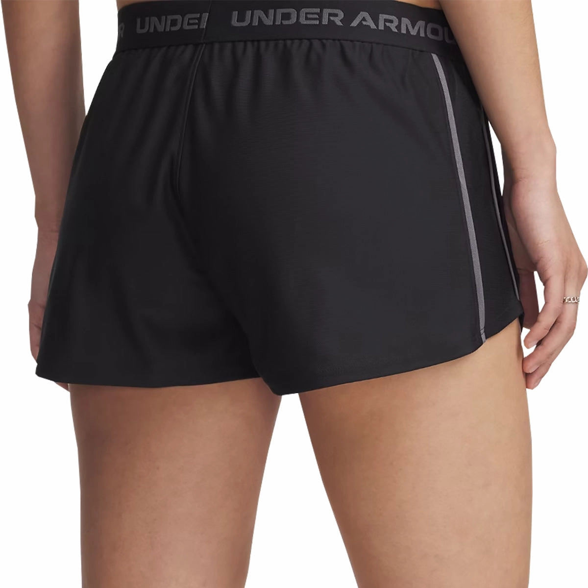 Under Armour Play Up 3 Inch Womens Running Shorts - Black Chafe Resistant Edges