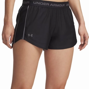 Under Armour Play Up 3 Inch Womens Running Shorts - Black Trendy Fit