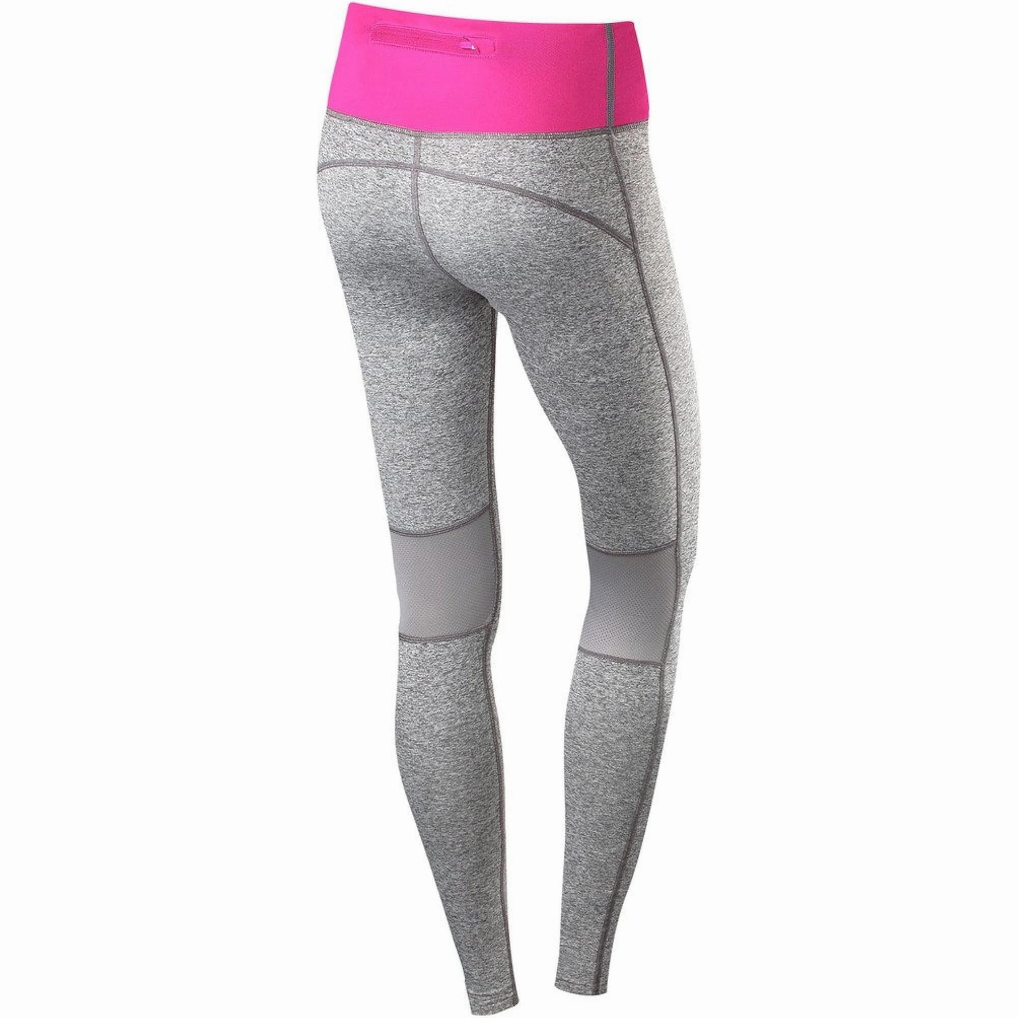 TCA SuperThermal Performance Womens Long Running Tights - Grey Recycled Polyester Blend stretchability