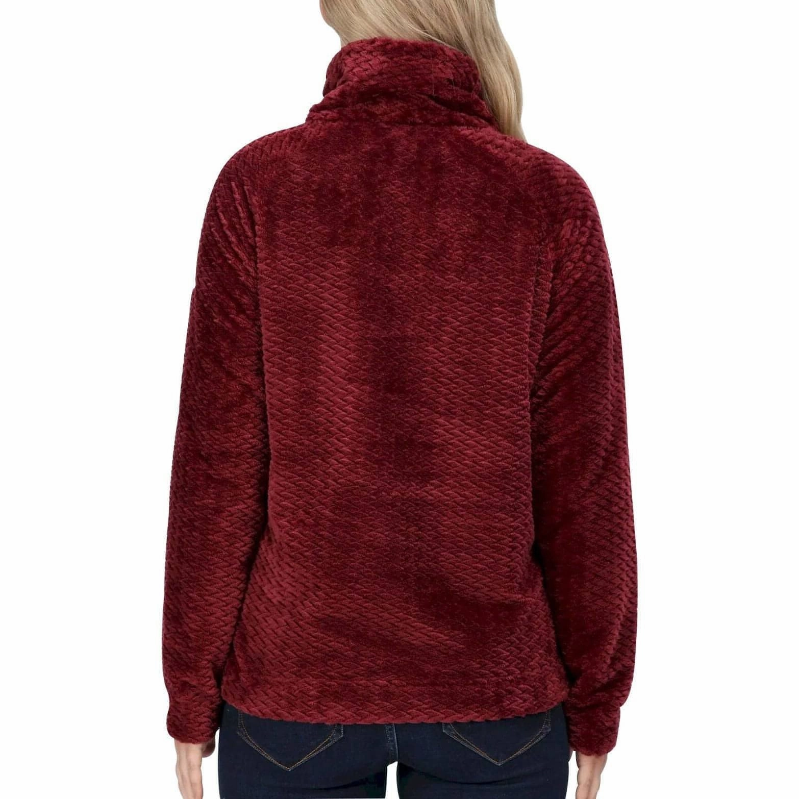 Regatta Bethan Wrap Neck Womens Fleece Top - Red Easy Fit Piece