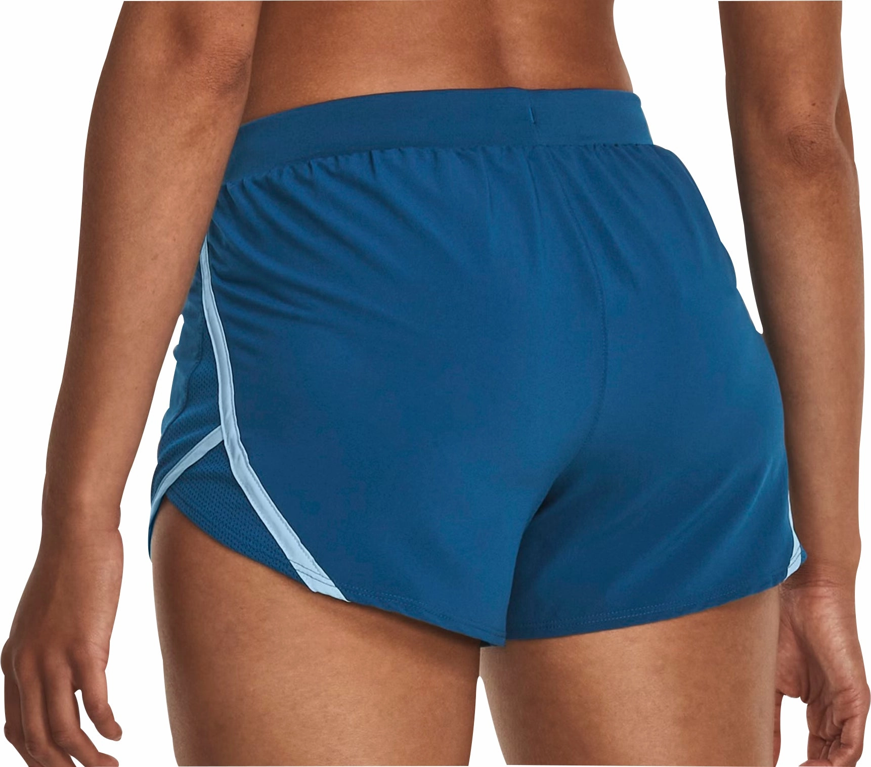 Comfortable clothing Solid Color Under Armour Fly By 2.0 Womens Running Shorts - Blue
