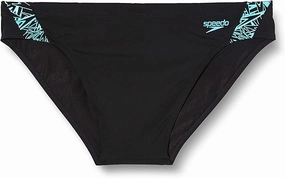 Anti Snag Fabric Speedo Boom Splice Mens Swim Brief - Black