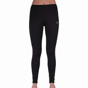 More Mile Power Womens Long Running Tights - Black Easy to Wear feathers